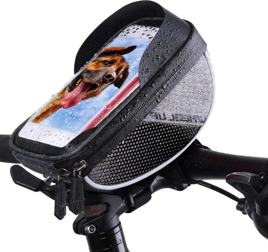 Tas Acqua Impronta | Porta Telefono per Bicicletta | Borsa per Tubo di Testa | Borsa per Frame | Supporto per Telefono per Bicicletta per iPhone XS MAX XR X 8 7 6 S Plus Smartphone Samsung - 15,24 cm