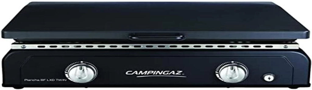 Camping Gaz Piastra Cottura Plancha BF LXD Twin, Nero Doppia Superficie di Cottura, Facile Pulizia e Resistenza alle Alte Temperature