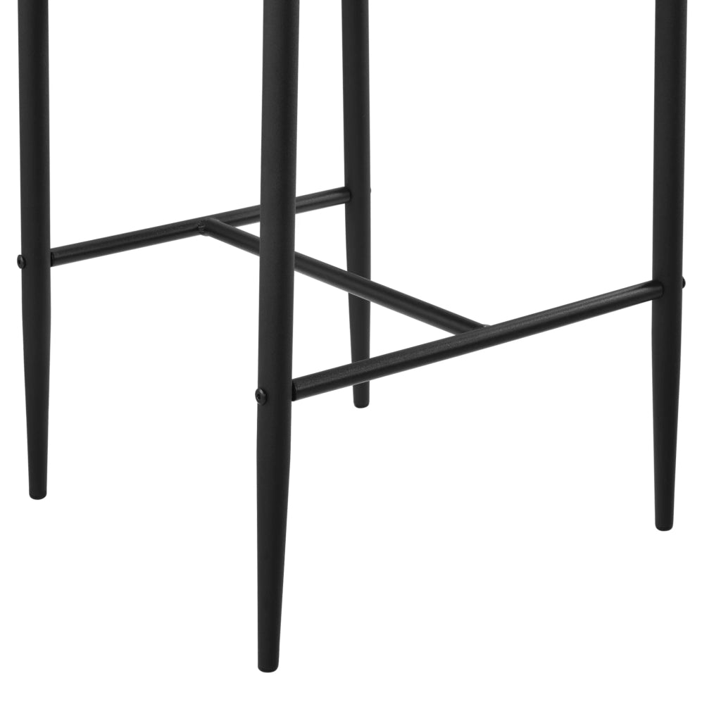 Set di 2 sgabelli da bar con gambe in acciaio e altezza 66 cm bianco e nero 03_0005786/2