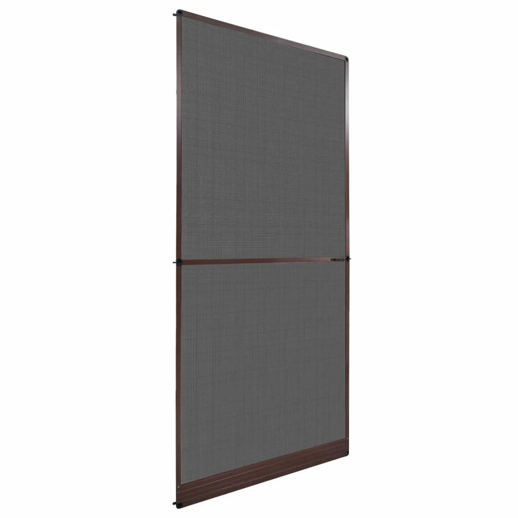 Schermo Insetti a Battente Marrone e Nero 100 x 215 cm CFW3895968