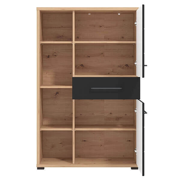 madia due ante quattro cassetti moderna cm 89 5x40x141 5 h - ELLI
