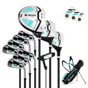 Set completo di mazze da golf da donna con borsa porta mazze, Set completo include driver #1 460CC e ibrido Verde