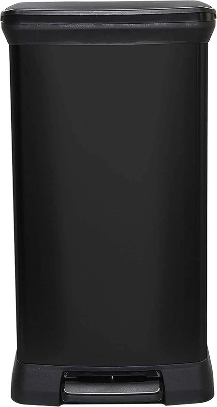 Cestino della cucina a pedale riciclato a tocco decorativo 50 L - Nero