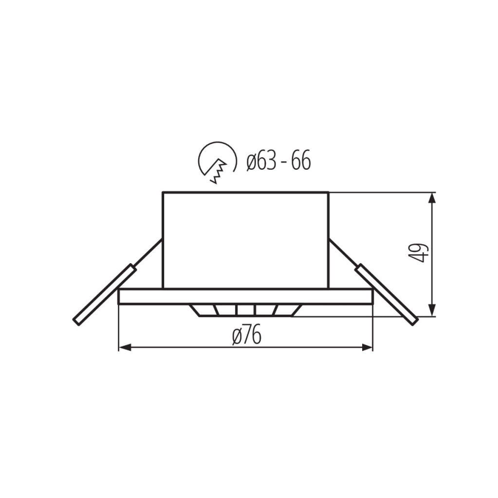 Sensore movimento PIR incasso nero 8m IP65 MERGE Kanlux