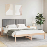 Letto con Testiera Rivestita Grigio chiaro 150 x 200 cm 878039