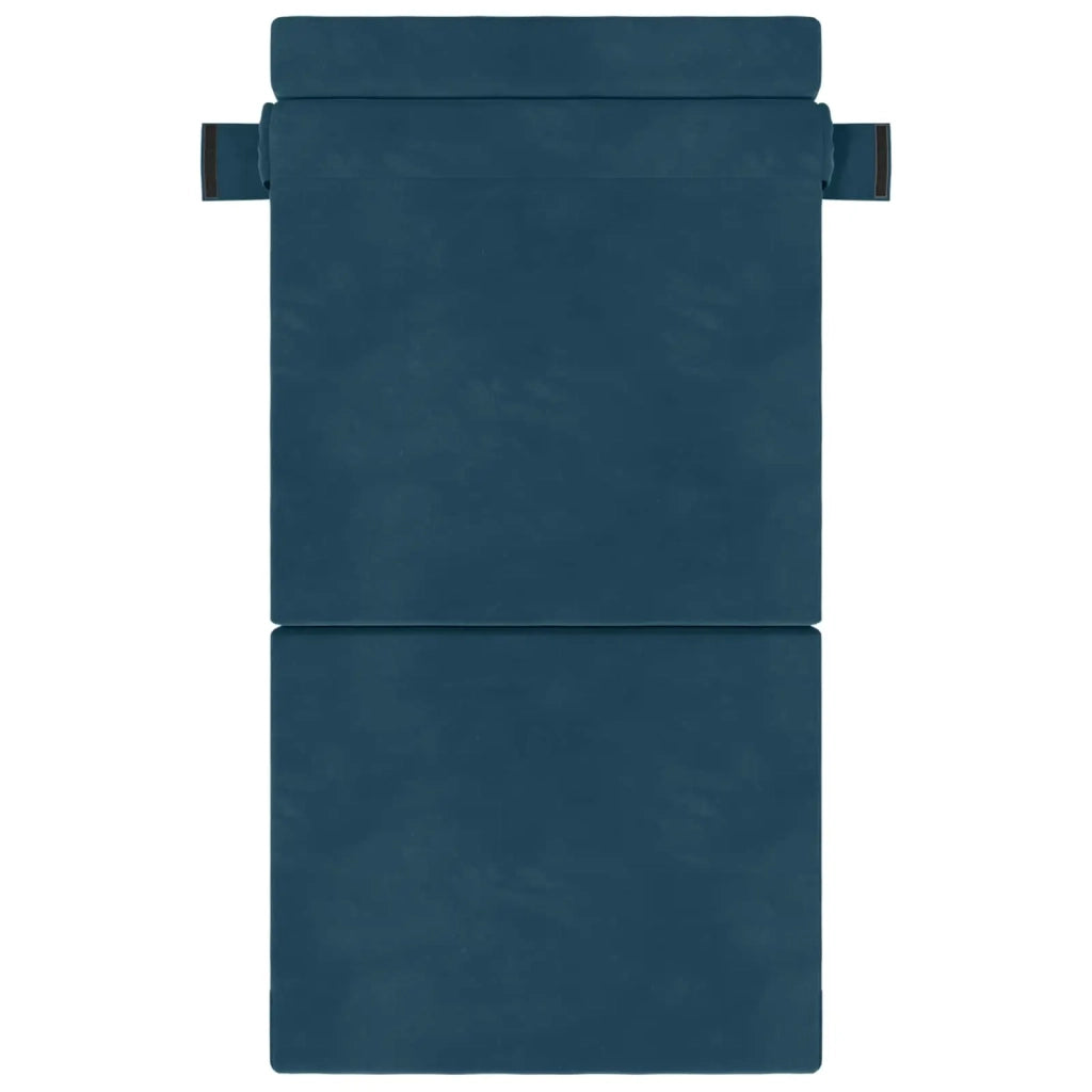 Divano letto | Sof¨¤ letto | Letto singolo Pieghevole Blu 70 x 80 x 60 cm Tessuto