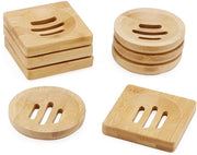 Scaletta per sapone in bambù - Design minimalista - Opzioni quadrata e rotonda - Supporto per bagno - Adatto per -
