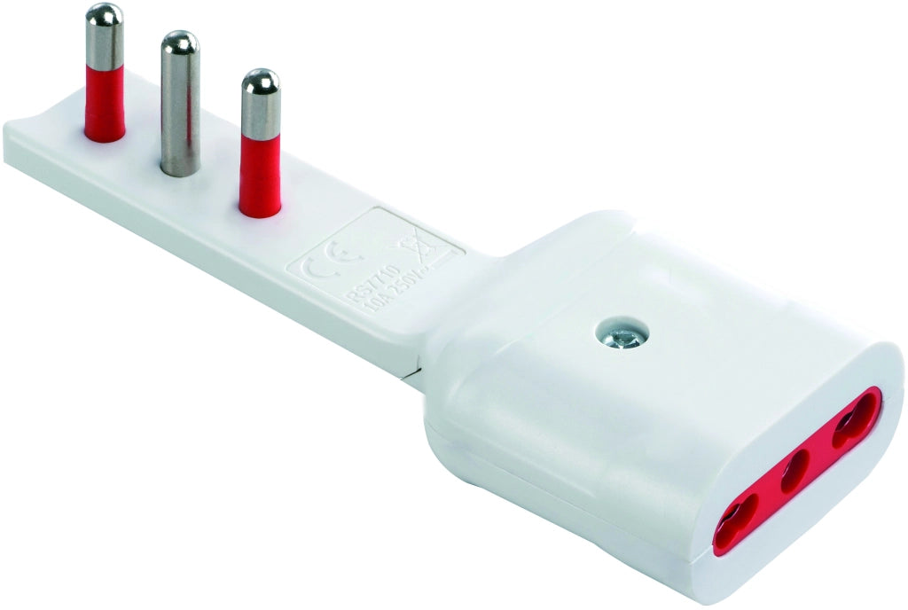 Rosi ADATTATORE ULTRA PIATTO 16Ah  2P+T - Presa 16 Ah  Col. Bianco