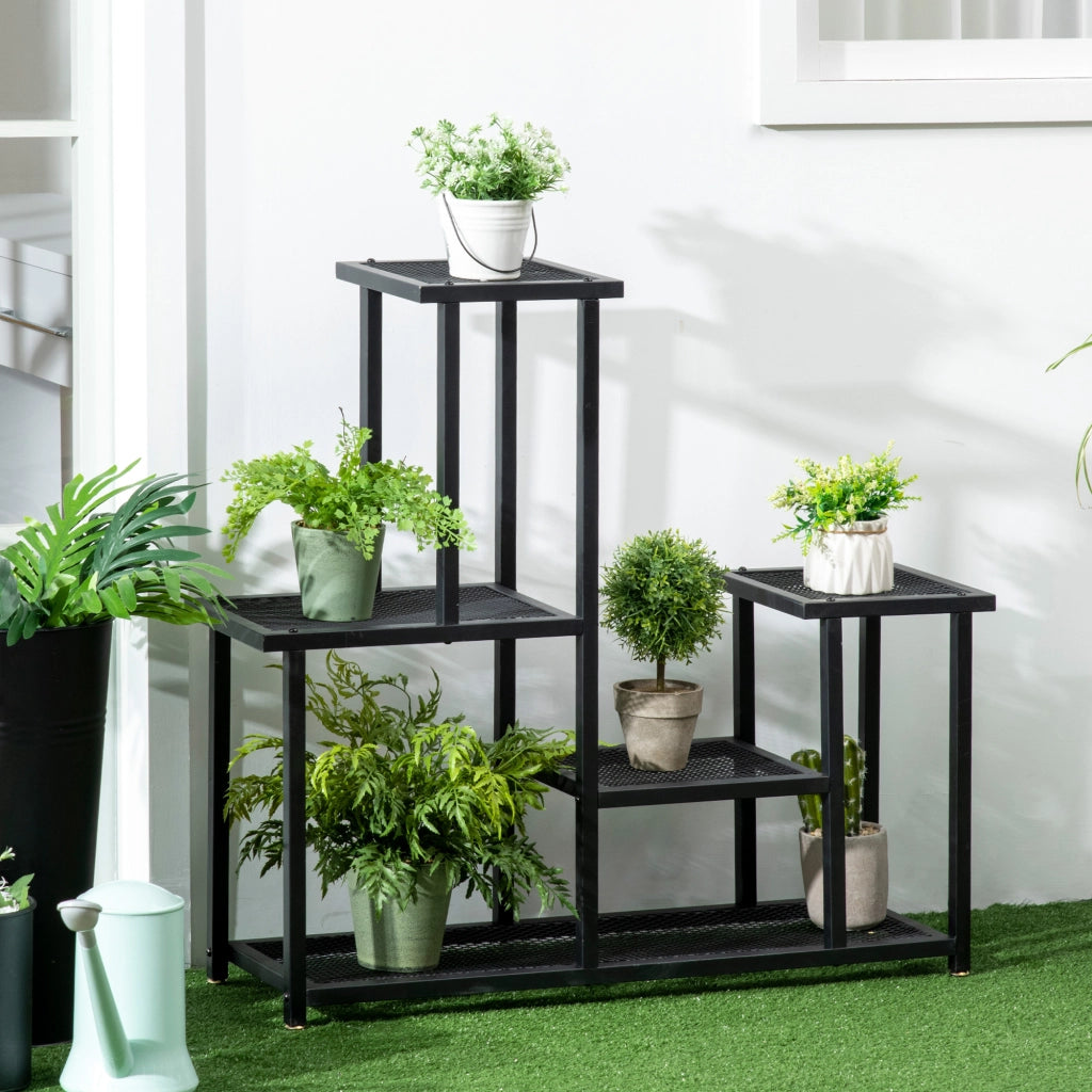 Libreria da esterno con 4 ripiani ¨C zephmum ¨C 91x25x83 cm nero
