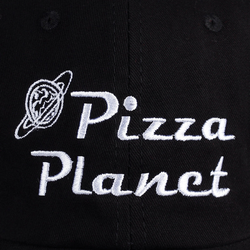 Cappellini da baseball neri con ricamo Pizza Planet