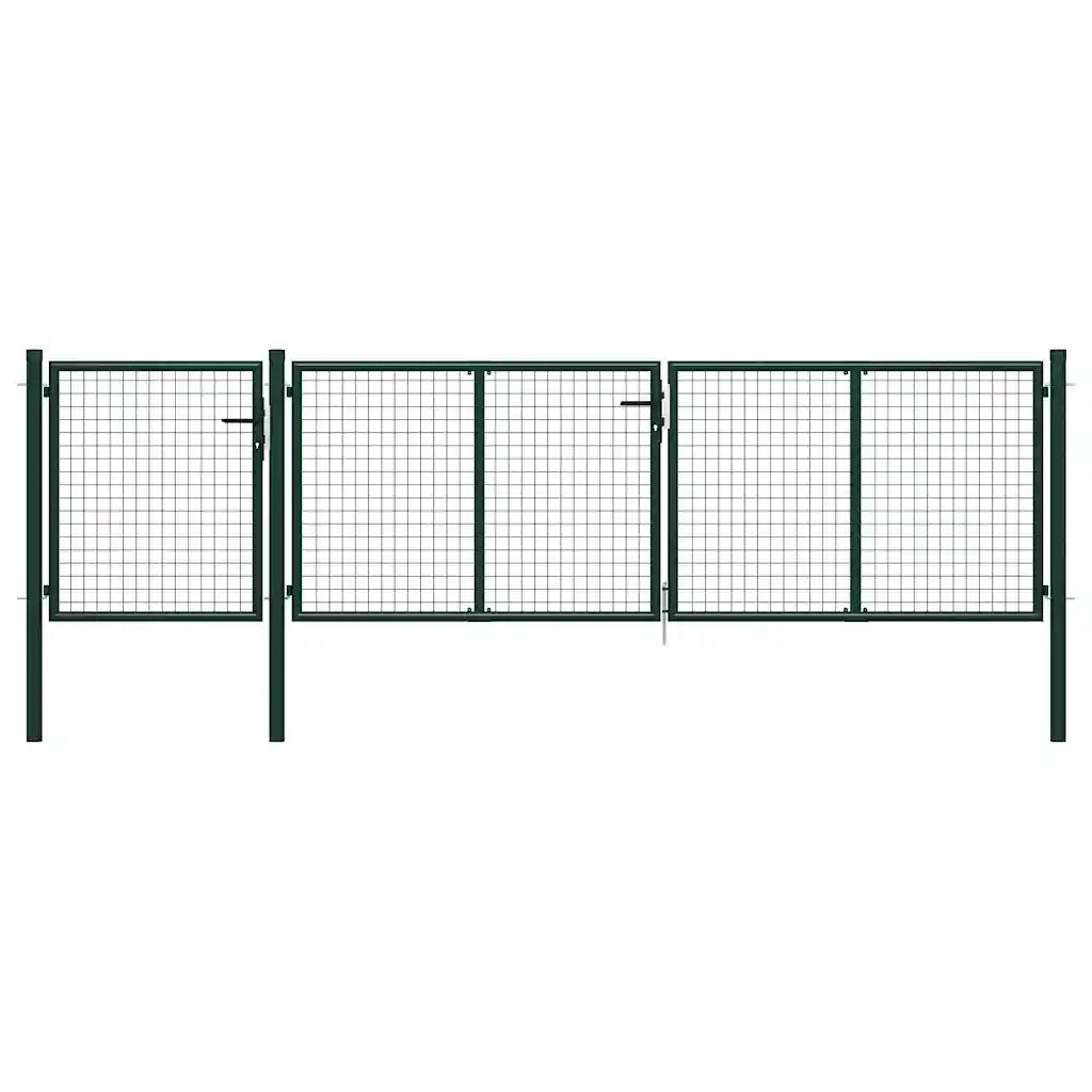 Cancello per Giardino in Acciaio 400x100cm Verdecod mxl 105613
