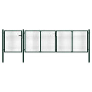 Cancello per Giardino in Acciaio 400x100cm Verdecod mxl 105613