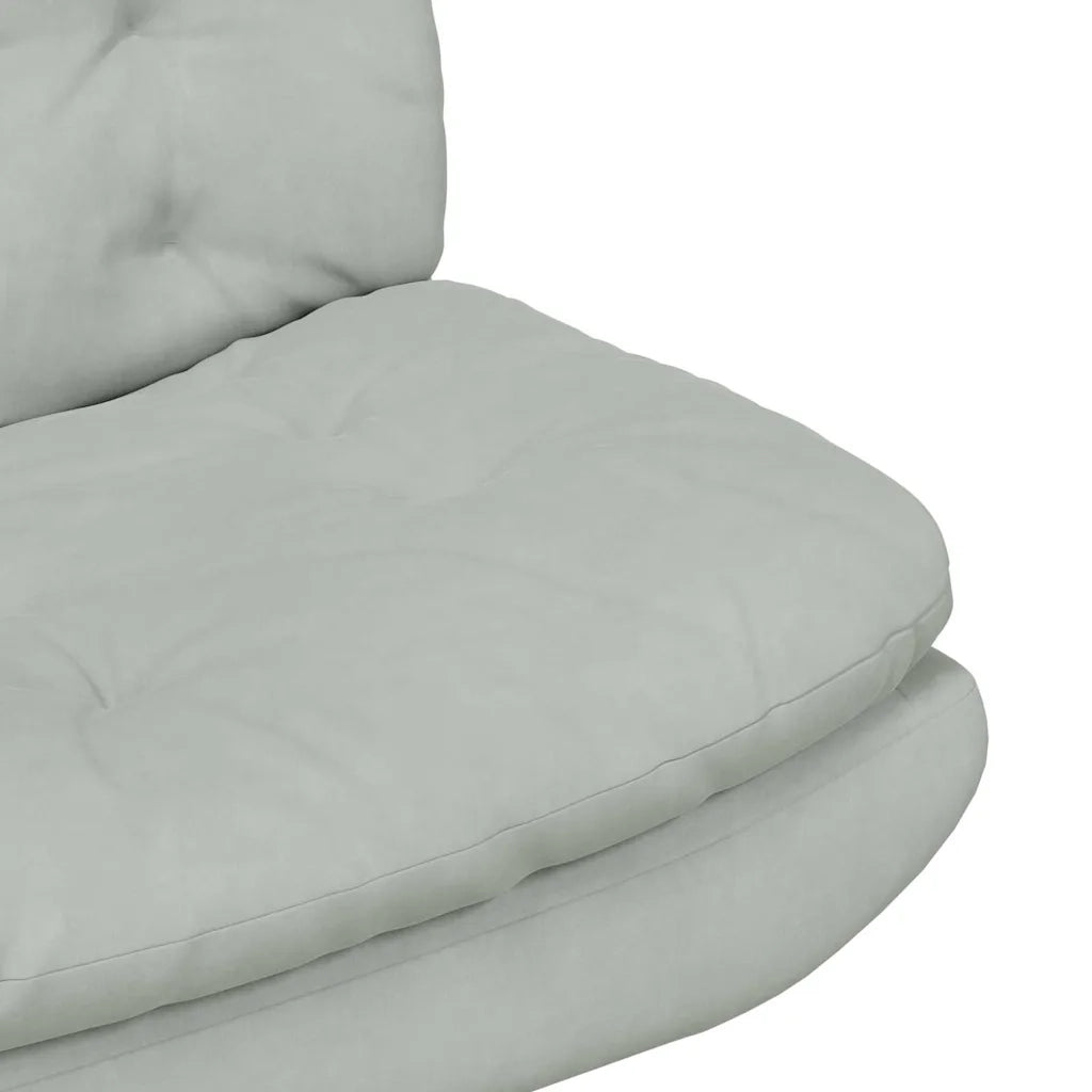 vidaXL Poltrona Relax con Base Girevole Grigio chiaro 63 x 75 x 76 cm