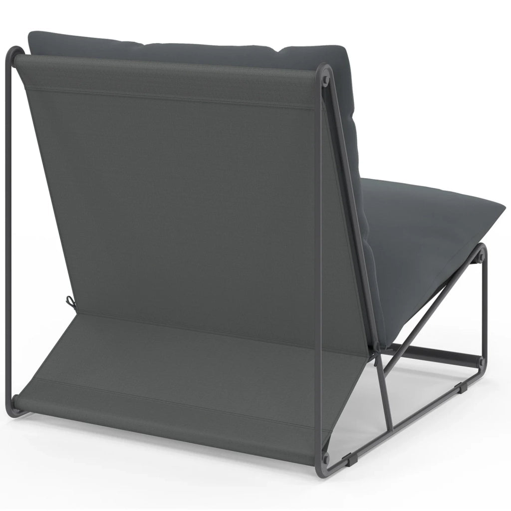 IDMarket - Set di 2 poltrone da giardino grigio NAPOLI con cuscini grigio antracite