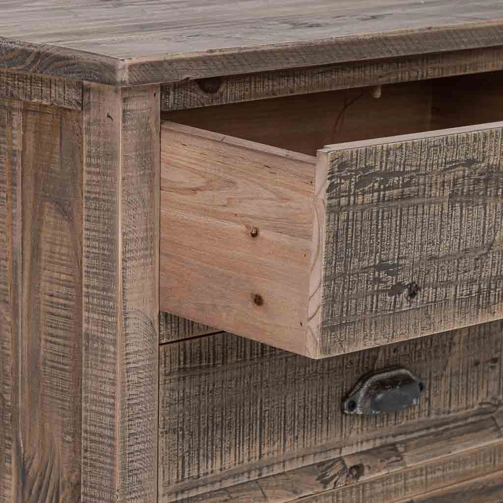 Comodino in legno marrone 62,5x40x68,5h cm