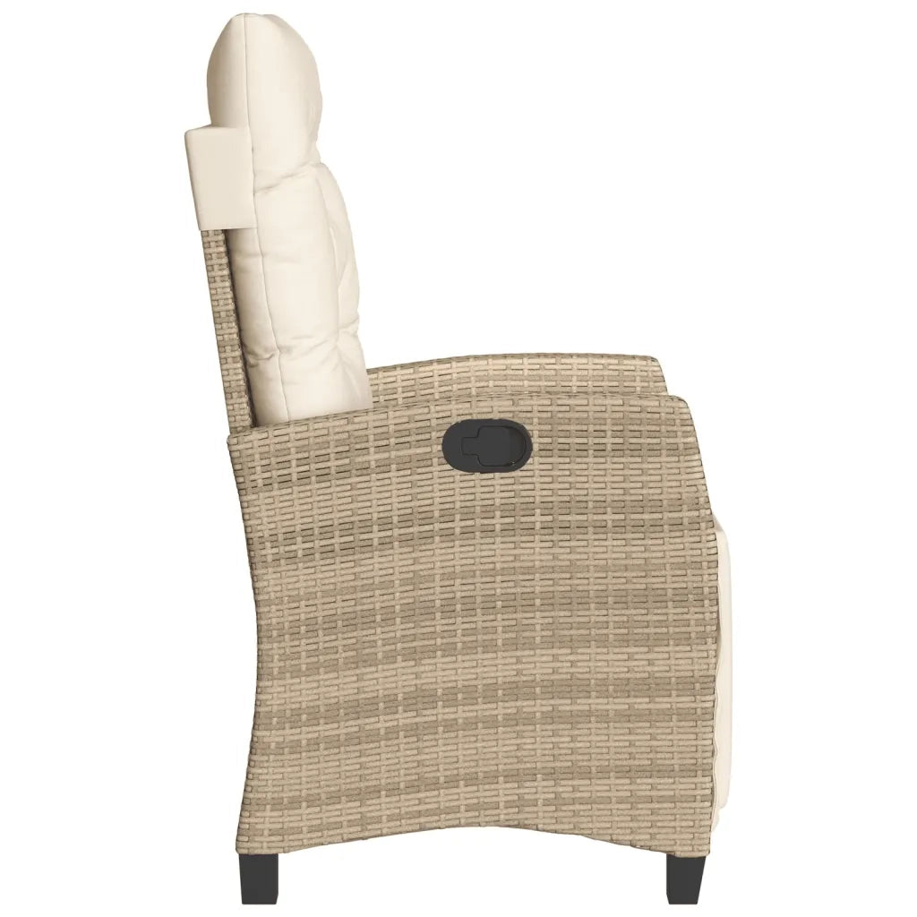 Set da Bistrò 3 pz con Cuscini Beige in Polyrattan