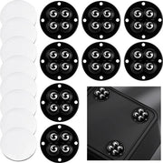 8 pezzi di ruote rotanti autoadesive in nero - mini-ruote di sterzata - ruote a sfera - mobili - 360 gradi - per uso domestico - bagagli.