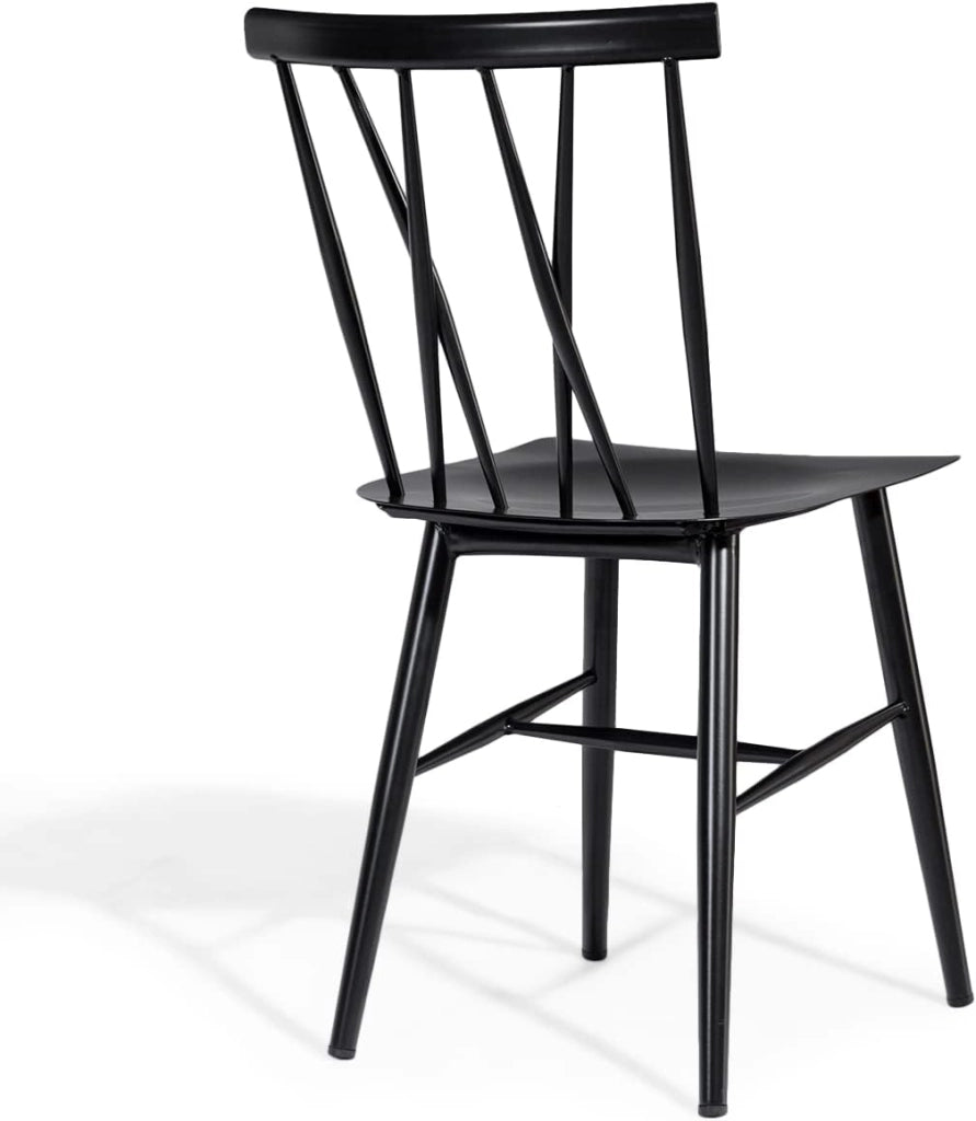 Set di 2 Sedie da Sala Pranzo, Sedie Senza Braccioli da Interno ed Esterno con Altezza della Seduta 43,5 CM e Schienale a Doppia X, 2 Sedie da Cucina, Salotto e Sala da Pranzo