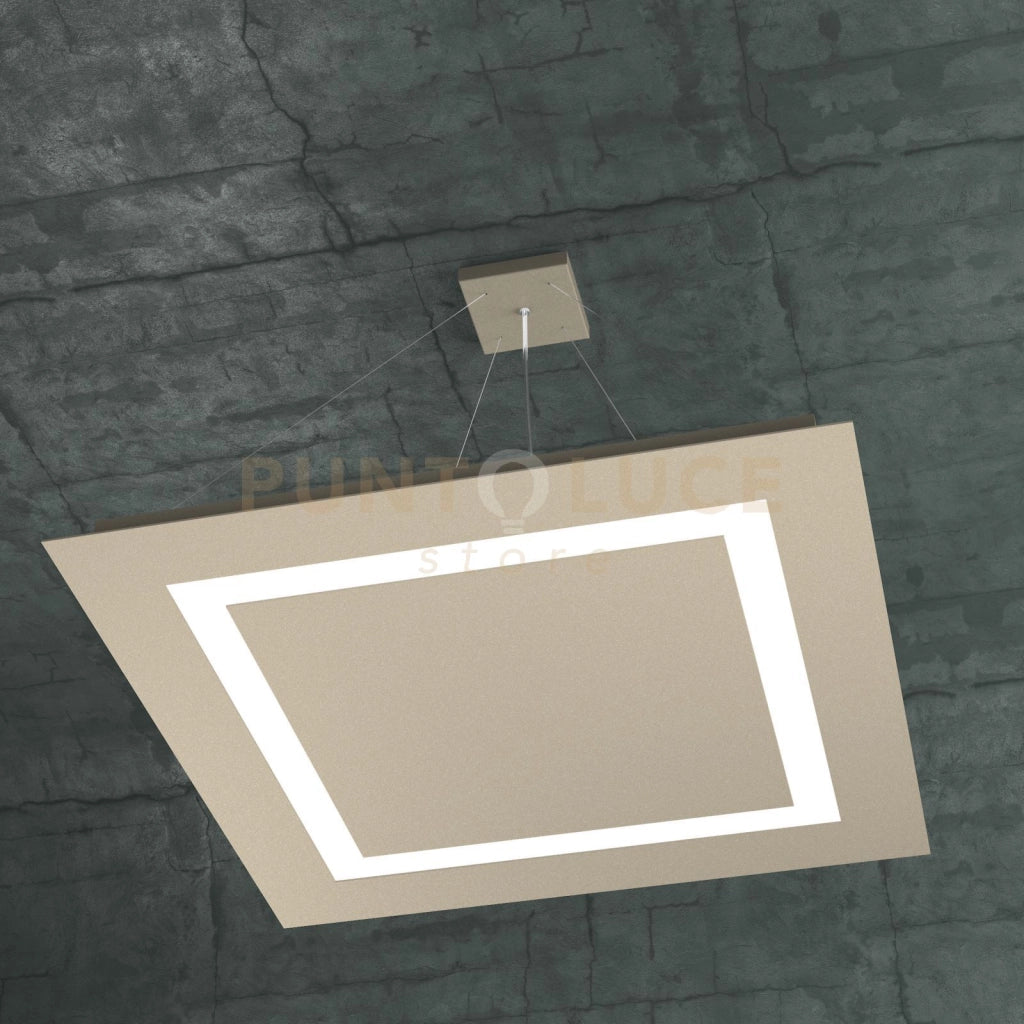 CARPET SOSPENSIONE 70X70 4+2 LUCI BIEMISSIONE SABBIA 1137-S70+2-SA