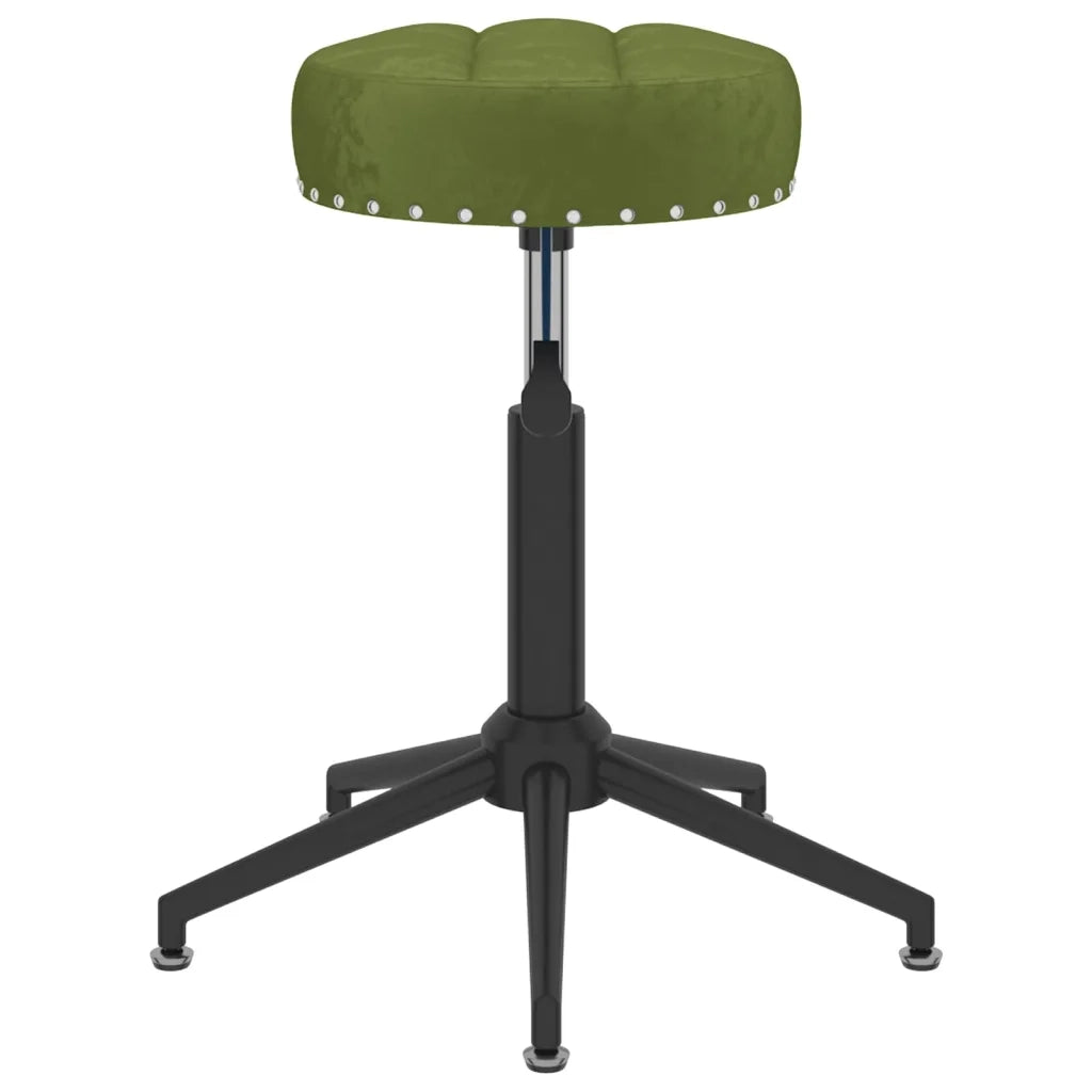 Sedie da Pranzo Girevoli 4 pz Verde Chiaro in Velluto