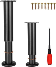 Piedistalli per mobili adattabili con viti Carico massimo 800kg - Nero (Set da 2)