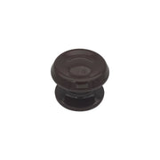 Pomolo fisso per porta SAGUATTI 876/80UB in alluminio marrone lucido