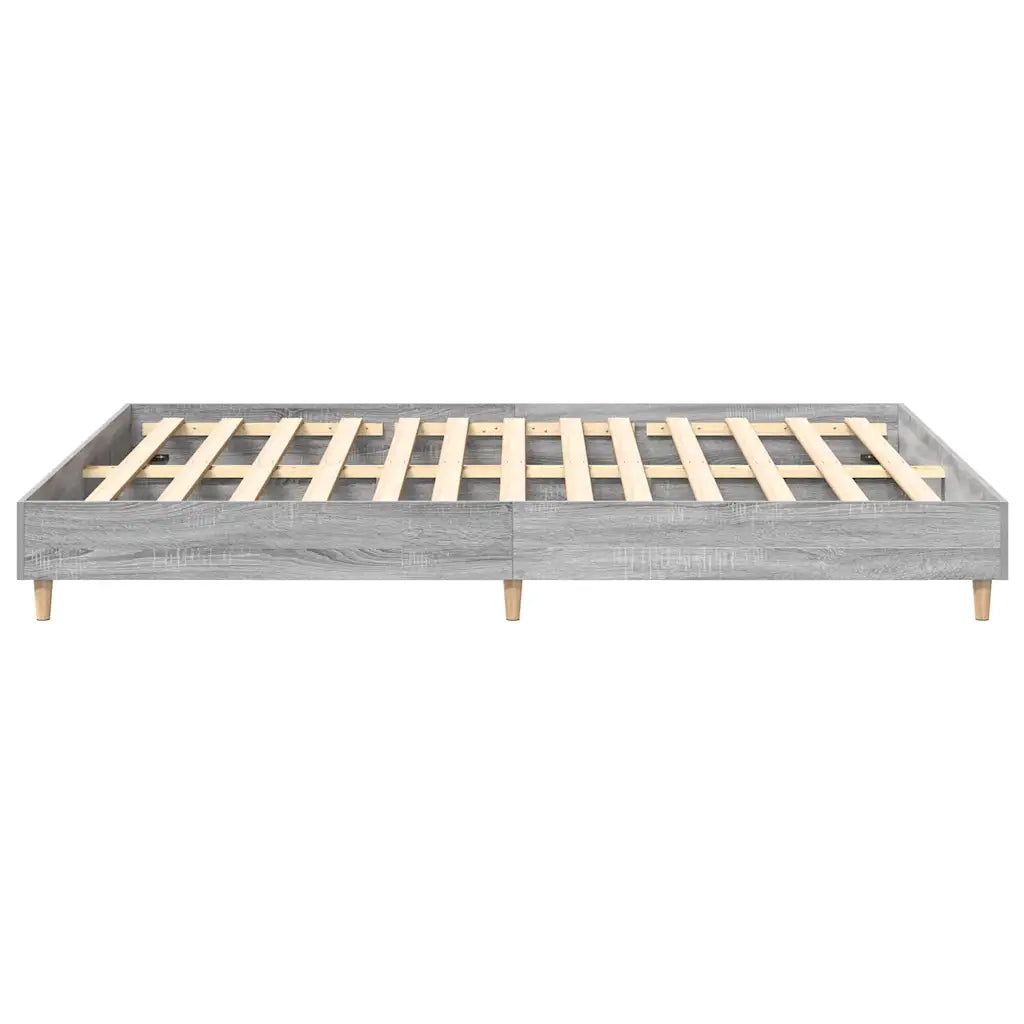 vidaXL Giroletto senza Materasso Grigio Sonoma 150x200 cm Truciolato