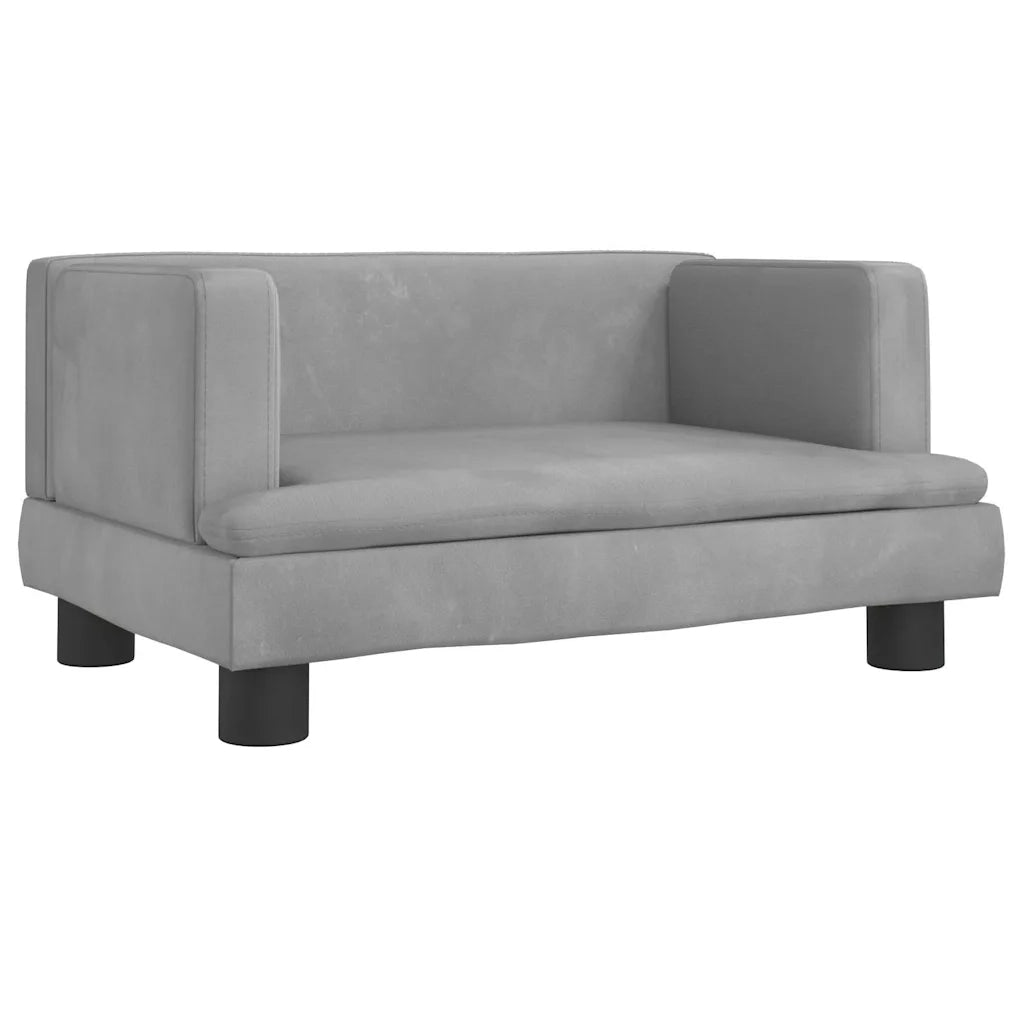 Lettino per Cani Grigio Chiaro 60x40x30 cm in Velluto 171907