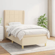 Giroletto a Molle con Materasso Crema 80x200 cm inTessuto 3128482