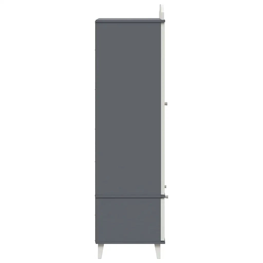 Armadio con Lavagna ROROS Grigio e Bianco 90 x 45 x 165 cm CFW9627520