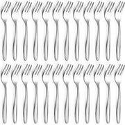 24 forchette in acciaio inossidabile - set da 135 cm - posate eleganti e moderne per cucina casa ristorante - idonee per lavastoviglie