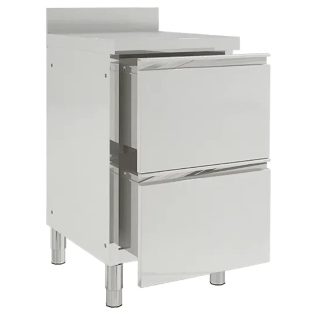 Mobili da cucina commerciali 2 pz 50x60x96 cm in acciaio inox 3081934