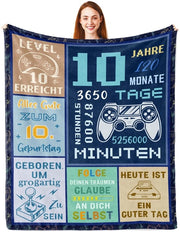 Regalo per il 10° compleanno del ragazzo, idee regalo per ragazzo 10 anni, ragazzo 10 anni, regalo per ragazzo 10 anni, decorazione per il 10° compleanno del ragazzo, coperta 150 x 130CM