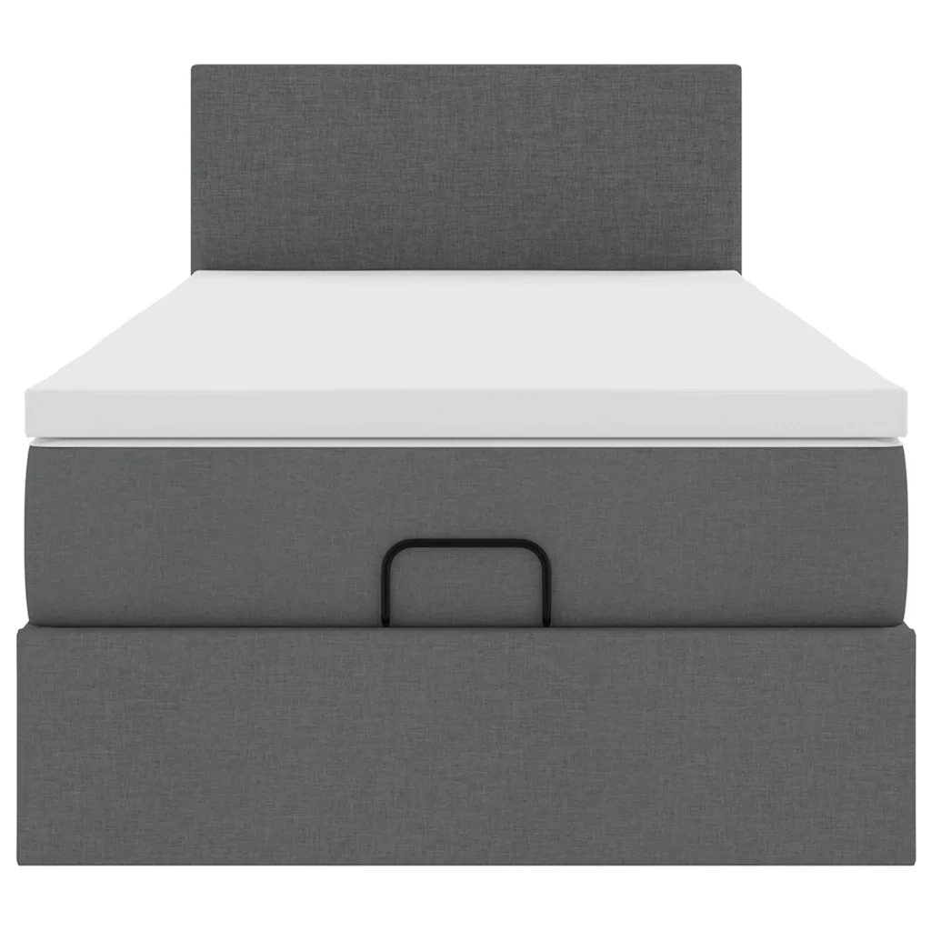 Struttura Letto Pouf con Materasso 100x200 cm in Tessuto
