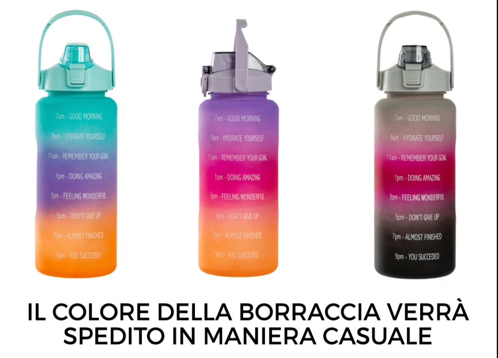 Borraccia Motivazionale Multicolor Sun 2 Litri Bevande Fredde