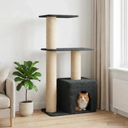 Albero per gatti con pali per graffiare in sisal Grigio Scuro 42033065