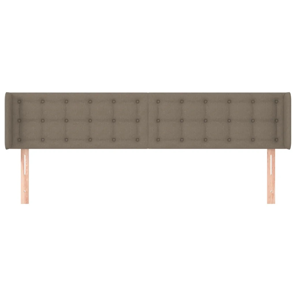 Testiera | Testata ad Orecchio Tortora 183x16x78/88 cm in Tessuto
