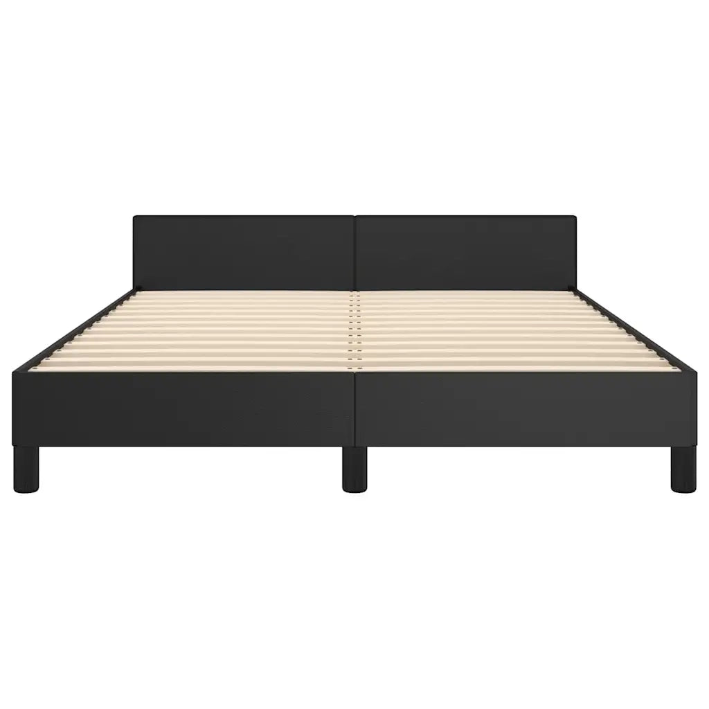 Giroletto con Testiera senza Materasso-Struttura Letto Nero 140x200 cm 839549