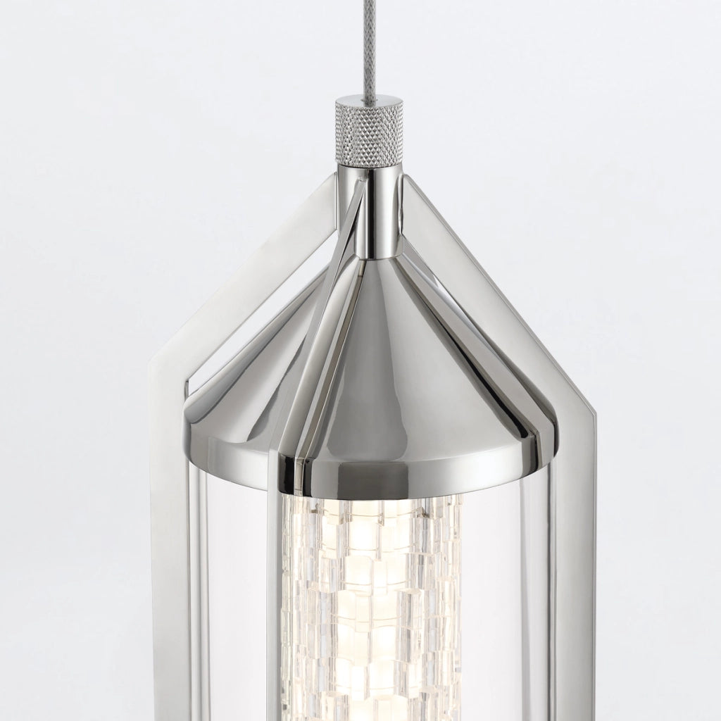 Sospensione cilindrica Espada cromata LED 18W Ø15 Quintiesse
