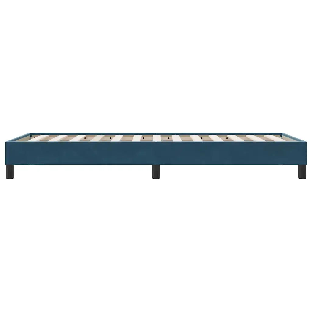 vidaXL Giroletto senza Materasso Blu Scuro 90x220 cm in Velluto