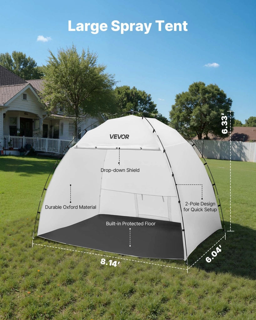 Tenda Cabina di Verniciatura a Spruzzo Portatile TTF25004 233x172x190 cm Tessuto Oxford Impermeabile Pieghevole per Fai da Te