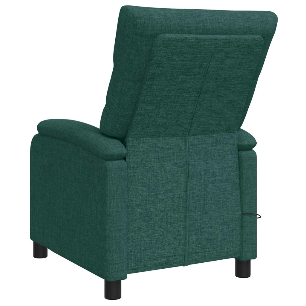 Divano Sedia-Poltrona Massaggiante Verde Scuro Tessuto 236596