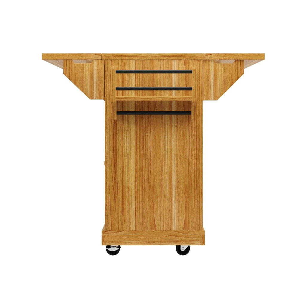 CARRELLO SERVIZIO con piano estraibile 142,5x80x95 cm MDF Marrone Scuro