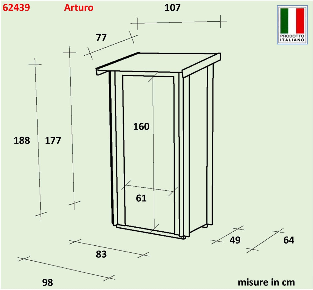 Casetta Bh16 Arturo Addossata 94X64 Cm Psc Pefc