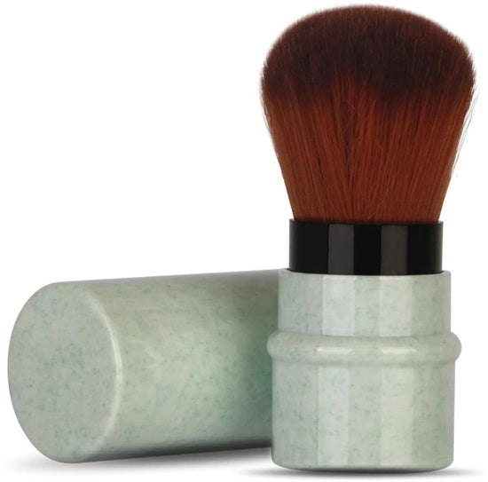 Set di pennelli per trucco con setole intrecciate a forma di kabuki - Pennello set per trucco - Pennello professionale per polvere/concealer - Materiali duraturi - Setole di taklon sintetiche - Pennello da viaggio - Pennello per trucco