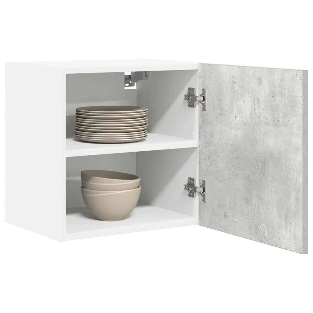 Armadio pensile Grigio Cemento e Bianco 40 x 31 x 40 cm 884136