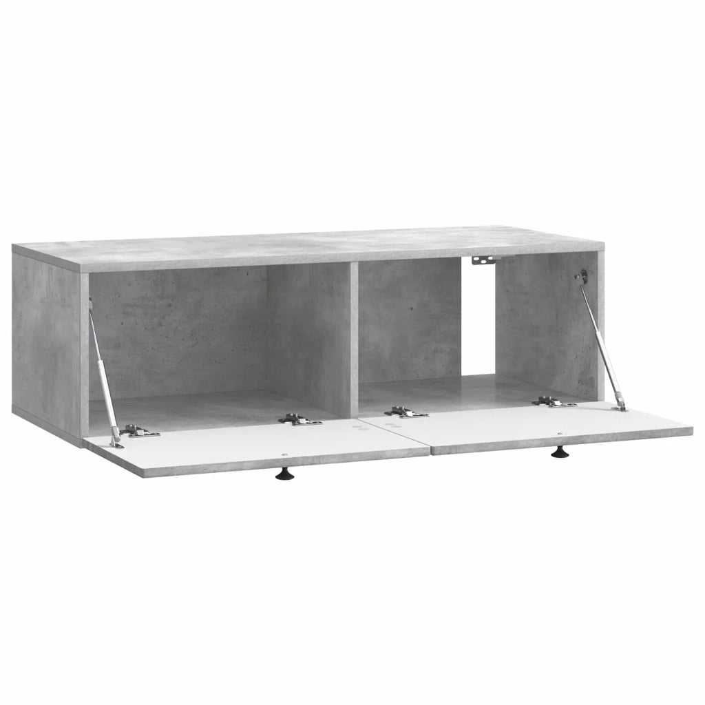 Mobile Porta TV da Muro-Credenza per TV sospesa Grigio Cemento 99 x 41 x 30 cm