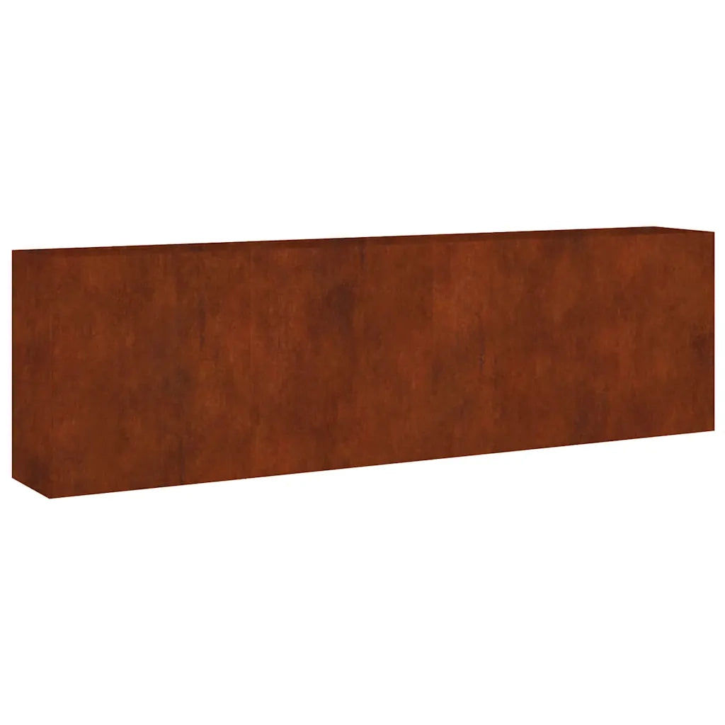 Fioriera Rialzata da Giardino-Vaso da giardino 280x40x80 cm in Acciaio Corten
