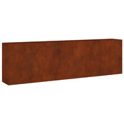 Fioriera Rialzata da Giardino-Vaso da giardino 280x40x80 cm in Acciaio Corten