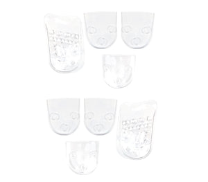 Set 10 Plantari Alzatacco H5 cm in Silicone Morbido Trasparente